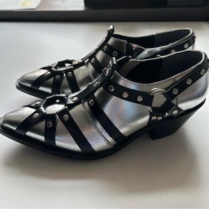 JUNYA WATANABE COMME DES GARÇONS SILVER HARNESS BOOTS